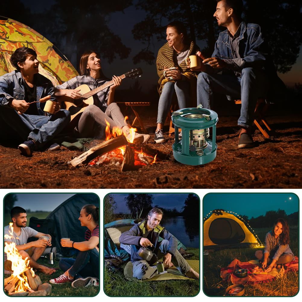 Portable 8-Wick Kerosene Camping Stove, Multi-Fuel Outdoor Heater for Emergency, Hiking and Picnic Use