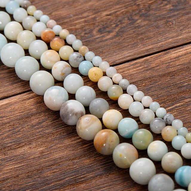 Cuentas de piedra natural, ágatas redondas, turquesas, amazonita, cuarzo, Lava, ojo de tigre, cuentas para fabricación de joyería, pulsera DIY, 4/6/8/10/12mm Tan Jianjun unisex