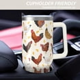 thumbnail image 6 of Chicken Gifts Tumbler for Women Men, Rooster Lover 40oz Tumbler with Handle and Straw, Stainless Steel Leakproof Cup Mug Water Bottle, Chickens Print Birthday Gift Idea, 6 of 6