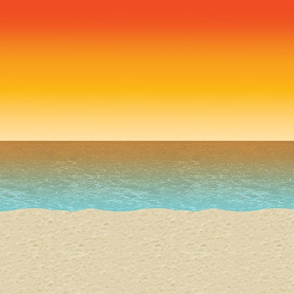 Beistle Luau Sunset Backdrop Luau Party Props (Case of 6)