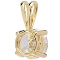 thumbnail image 3 of 14K Solid Yellow Gold Pendant Only | Round Cut Cubic Zirconia Solitaire | 1.0 Carat | With Gift Box | Everyday Elegance, 3 of 5