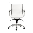 thumbnail image 1 of Eurostyle Chaise de Bureau Dirk à Dossier Bas en Blanc/chrome, 1 of 4
