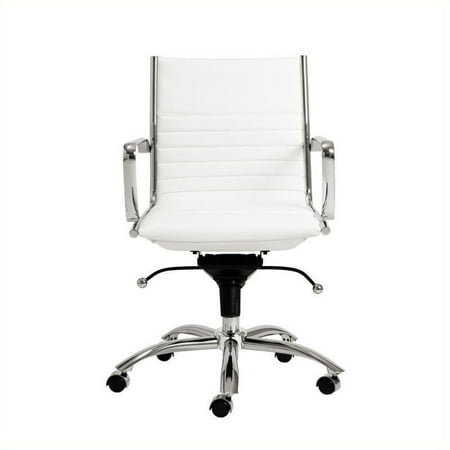 Eurostyle Dirk Low Back Office Chair In White Chrome Walmart Ca