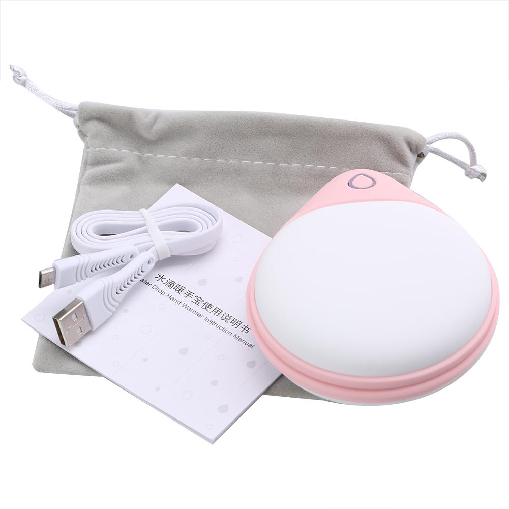 Mgaxyff Cute Mini Hand Warmer Dropletshaped Rechargeable USB Power
