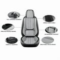 thumbnail image 2 of Car Seat Covers Full Set for Toyota Tundra 2008-2025,Breathable Nappa Leather Luxury Automotive Interior Accessories with Lumbar Support Blackgray, 2 of 5