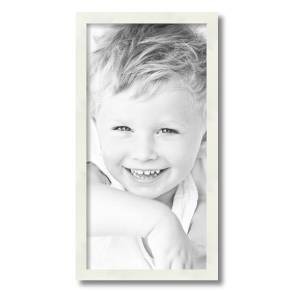 ArtToFrames 11" x 22" White Picture Frame, 11x22 inch White Wood Poster Frame (WOM-5140)