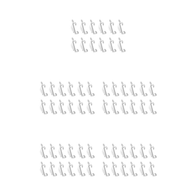Inteprter 50 Pieces Curtain Rail Hooks Home Fixators Tools Fixing Hangers Plastic Fittings Gliding Track Clips Curtains Tracks Hardware Blanco 5piezas