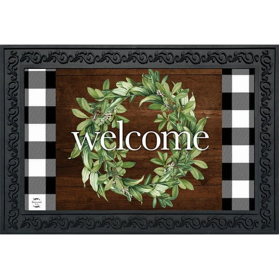 Briarwood Lane Farmhouse Wreath Spring Doormat