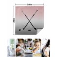 thumbnail image 4 of Pink Gray Ombre Cloth Napkins Set of 4 Reusable Dinner Napkins, Black Hockey Sticks Minimalist Style Cocktail Napkin Washable Table Napkins for Wedding/Holiday Party/Baby Shower 20"x20", 4 of 7