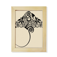 thumbnail image 1 of Skate Black And White Pattern Animal Desktop Adorn Photo Frame Display Art Painting Wooden, 1 of 3