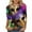 S7-Purple, variant on successthop Mardi Gras Shirts Women Plus Size Stripe Oversized Crewneck Outfits 3/4 Sleeve Tops Lightweight Shirts L