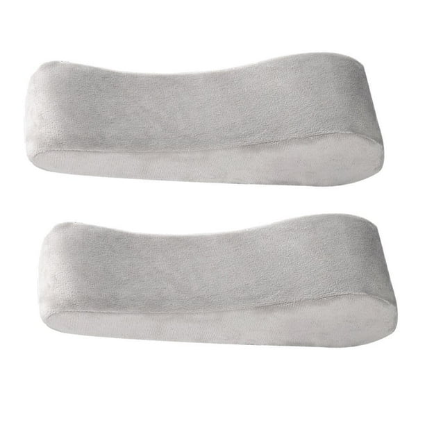 2 cojines de espuma viscoelástica para reposabrazos, para oficina, hogar, silla, soporte para codos Gris