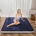 thumbnail image 6 of Futon Mattress, Padded Japanese Floor Mattress Quilted Bed Mattress Topper, Extra Thick Folding Sleeping Pad, Navy, Twin, 6 of 11