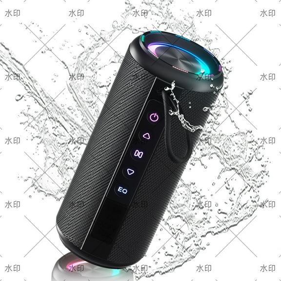 Portable Bluetooth Speaker, Up to 30H Playtime Wireless Speaker IPX7 Waterproof  TWS Pairing Powerful Speakers with Bluetooth 5.4, for Home/Party/Outdoor/Beach/Travel, Men Women Gifts (Black)