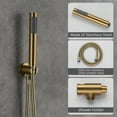 thumbnail image 4 of Boyel Living 10 inch Round Rain Shower Faucet Wall Mount Shower 3 Function Handheld Shower Head Combo Set,Brushed Gold, 4 of 10