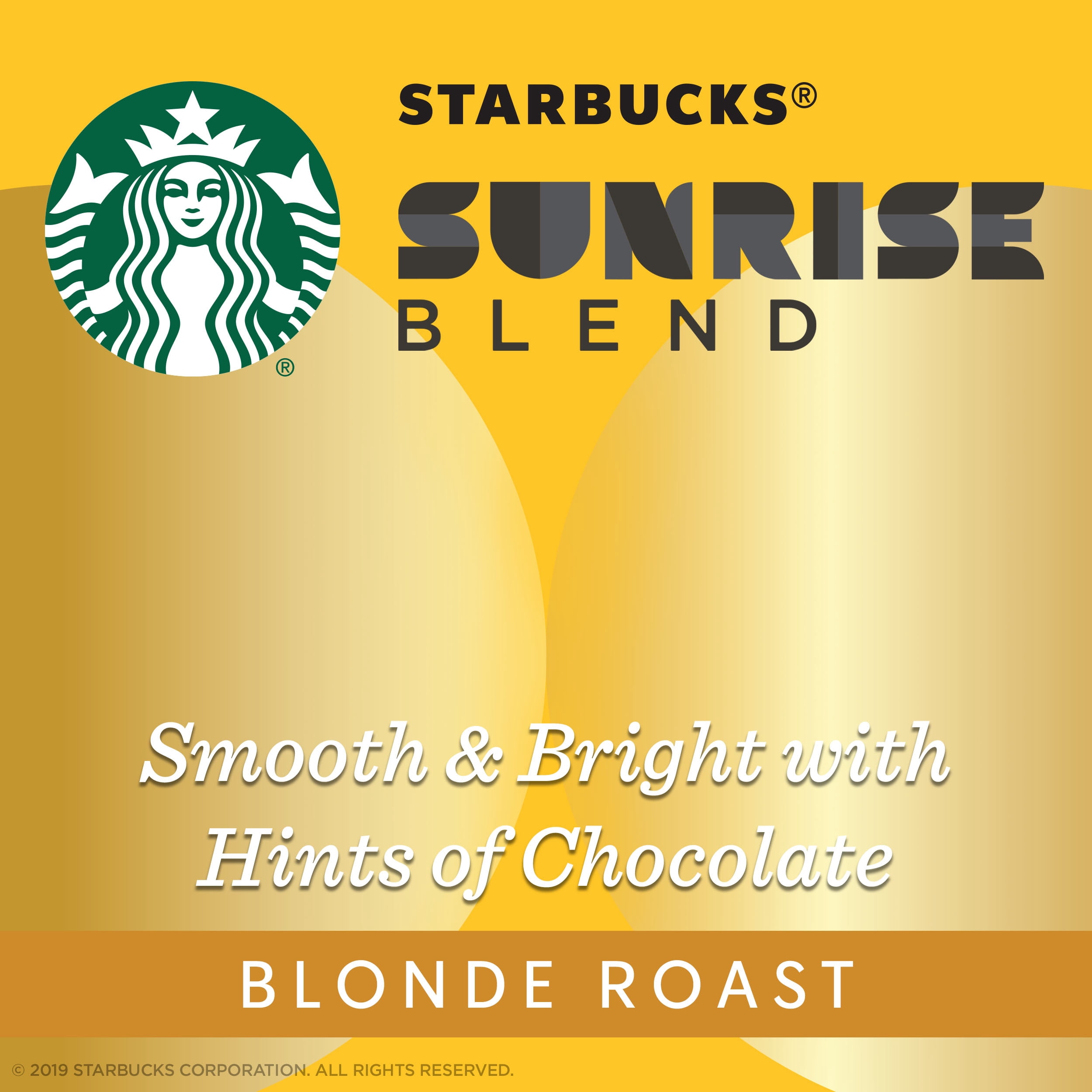 Starbucks Blonde Roast K-Cup Coffee Pods — Sunrise Blend for Keurig Brewers — 1 box (22 pods)