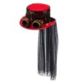 thumbnail image 1 of TISHITA Chapeau Haut-de-Forme Steampunk Accessoires de Costume Couvre-Chef pour Cosplay des Fêtes Jeu de Rôle Rouge, 1 of 8