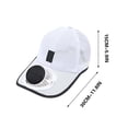 thumbnail image 2 of BUDAO00 Solar USB Rechargeable Fan Hat, Summer Breathable Mesh Baseball Cap with Detachable Brim Fan for Fishing, Gardening, Hiking, Camping, Travel and Yard Work (White), 2 of 5