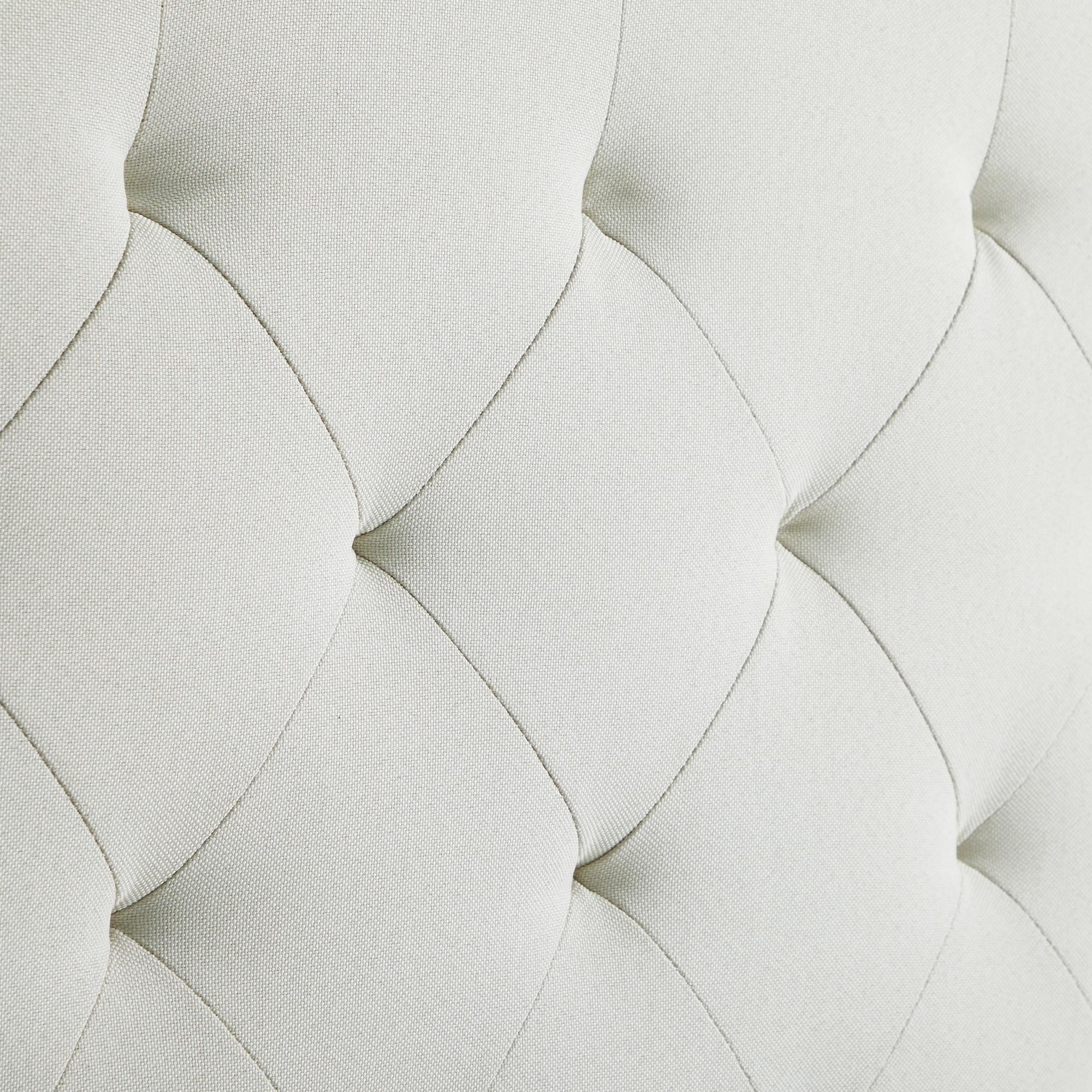 Rest Haven Hillboro Curved Edge Upholstered Headboard, Queen, Cream