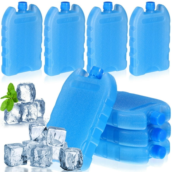unbranded 8Ud Bolsas De Hielo Reutilizables Para Refrigerador Aire Acondicionado Color Azul Portátil Y Eficiente