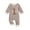 Brown, variant on Gubotare Baby Boy Girl 1st Birthday Outfit One Embroidery Waffle Romper Jumpsuit First Birthday Cake Smash Outfit (Brown, 12-18 Months)