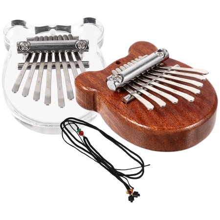 Cute Kalimba Assorted Color Synthesis Material Thumb Piano for Music Performance and Gift 2pcs Mini 8 Note