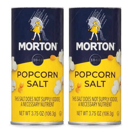 Morton Popcorn Salt Seasoning, 3.75 Ounce Shaker (Pack of 2)