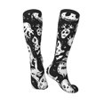 thumbnail image 5 of Lsque Black White Spooky Ghosts Printed Crew Socks Men's Women's LightWeight Thin Casual Calf Socks ,Knee High Socks,Cotton Socks, 5 of 9