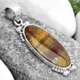 thumbnail image 2 of Natural Blood Stone - India 925 Sterling Silver Pendant Jewelry P-1102 SDP123633, 2 of 5