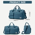 thumbnail image 4 of DAKIMOE Travel Duffle Bag for Women Large Weekender Bags Carry on Gym Duffel Bag with Wet Pocket/Shoe Compartment Waterproof Overnight Tote for Plane Hospital Sports Yoga Business Trips, Peacock Blue, 4 of 10