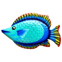 VerPetridure Colorful Metal Fish Metal Art Wall Ornament Living Room Bedroom Home Decor Blue Fish Metal Art Wall Decoration Living Room Bedroom Home Decoration
