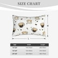 Black White Cup Coffee Print Queen Pillow Cases Microfiber