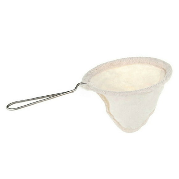 CIMAXIC Reusable Coffee Filter Bag Flannel Cloth Coffee Tea Strainer with Stainless Steel Handle Drip Coffee Maker Accessories,8.46"X4.53"X2.76"