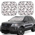 thumbnail image 2 of Daiia Bird 2PCS Car Windshield Sun Shade, Foldable Sun Shield for Car Front Window, Auto Sun Blocker Visor Protector Universal for Truck SUV Pickup-Large, 2 of 7