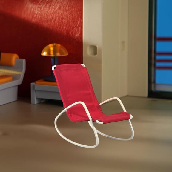 Silla para casa de muñecas 1:6, modelo de sillón para niños, sofá de Cosplay, decoración para casa de muñecas, Mini silla, accesorio de decoración DIY Rojo