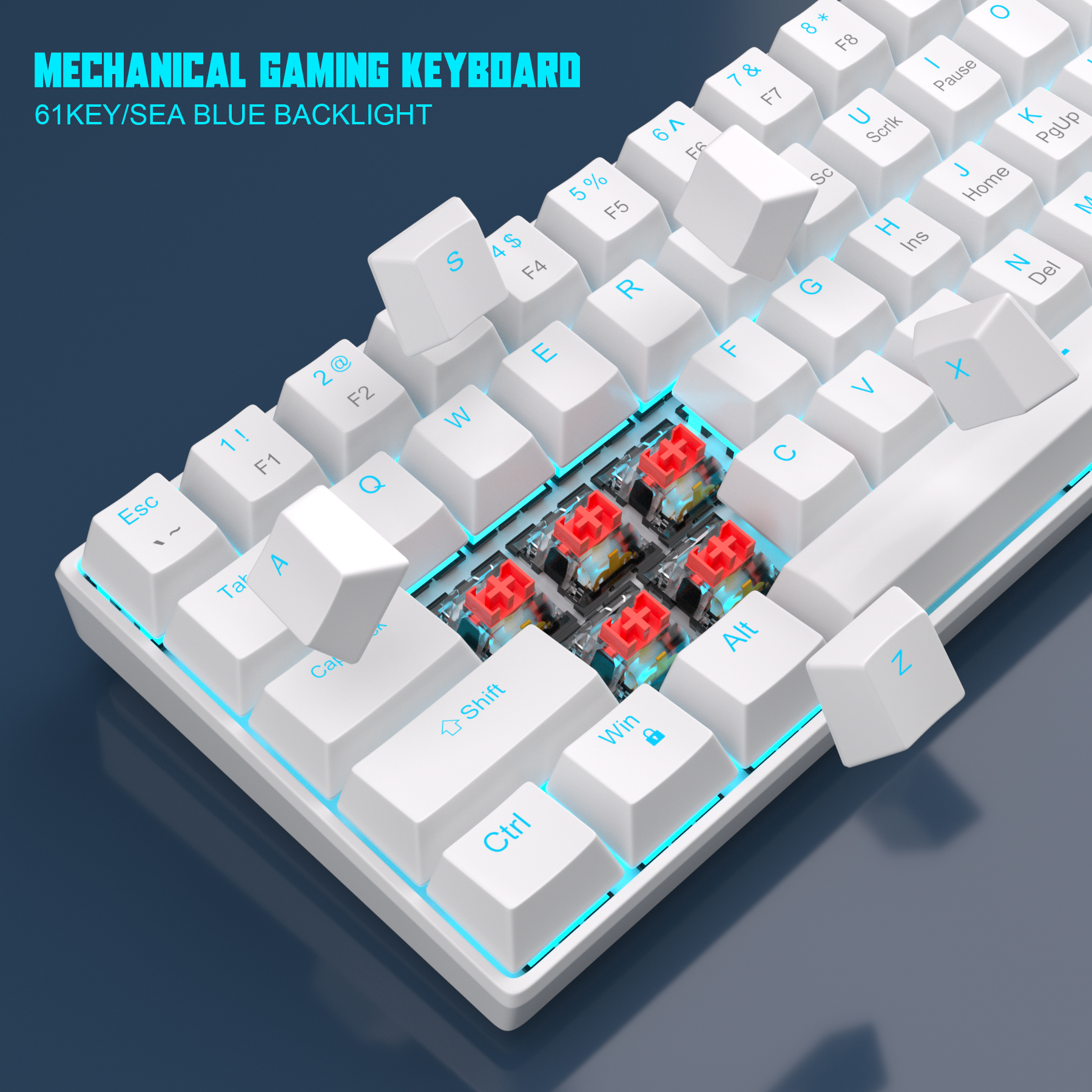 MageGee 60% Mechanical Gaming Keyboard White photo 2