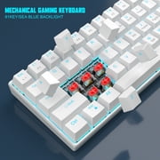 MageGee 60% Mechanical Gaming Keyboard,Mixed Color Keycaps Gaming Keyboard with Brown Switches, Detachable Type-C Cable Mini Keyboard with Blue LED Light for PC/Laptop