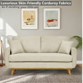thumbnail image 4 of Aukfa Deep Seat Sofa Couch 65" Loveseat w/ 2 Pillows for Living Room Bedroom, Corduroy, Beige, 4 of 10