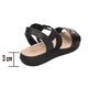 thumbnail image 3 of Sandalias Modare Mujer Negro Elástico negro 23.5, 3 of 10