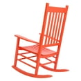 thumbnail image 5 of Shine Company Traditional Hardwood Indoor/Outdoor Patio Porch Rocker in Orange, 5 of 6