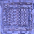 thumbnail image 1 of Ahgly Company Machine Washable Indoor Square Southwestern Blue Country Area Rugs, 8' Square, 1 of 4