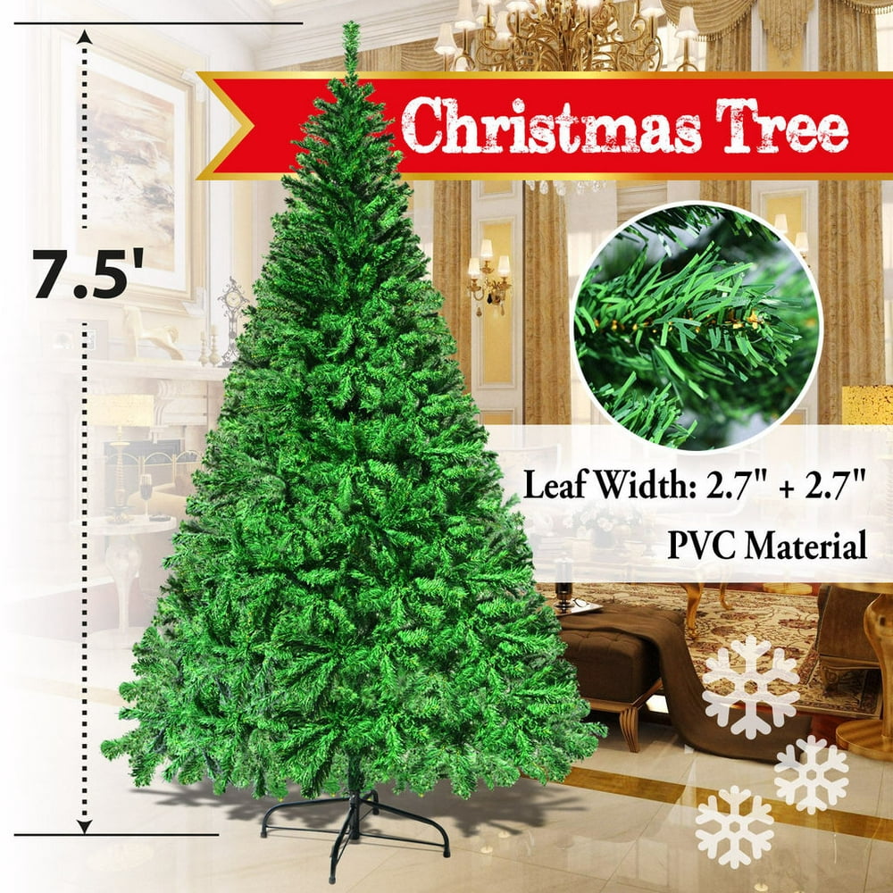 7.5FT Tall Christmas Tree With Stand--Green - Walmart.com - Walmart.com