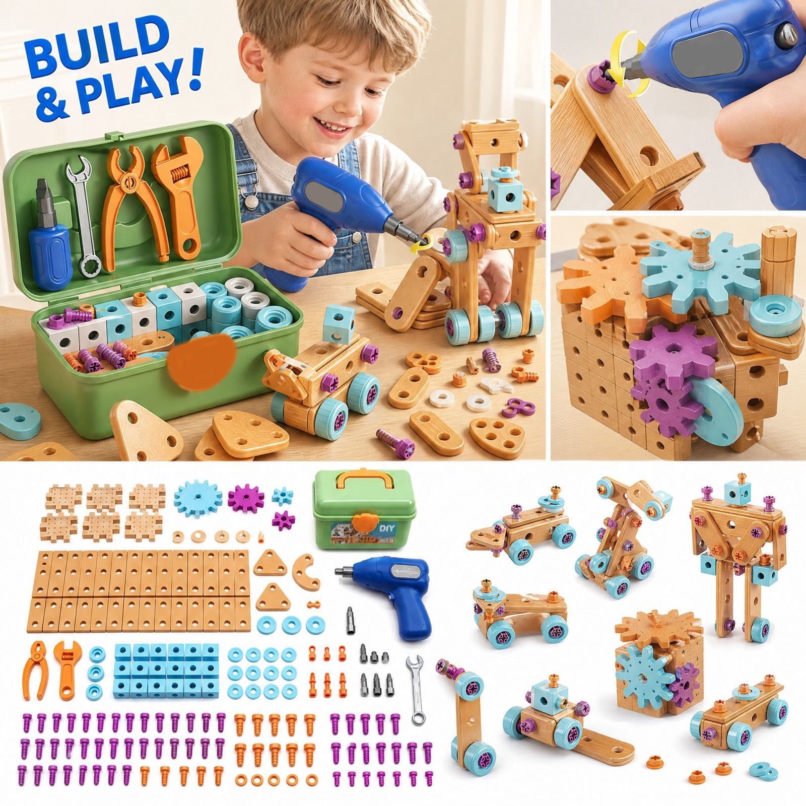 Learning Resources New Sprouts All-In-One Toolbox - Kids Tool Set