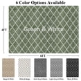 thumbnail image 3 of CozyDesg Shag Area Rugs,4'x6' Soft Fluffy Shaggy Carpet for Living Room,Large Rug for Bedroom Dining Room Home Decor Room Decor,Green & White, 3 of 8