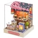 thumbnail image 1 of Casa de muñecas en miniatura de bricolaje casa de muñecas de madera con muebles (Tienda de fideos Sakura), 1 of 6