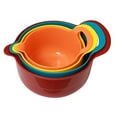 thumbnail image 2 of Gourmet Home Products 4 Piece Polypropylene Batter Bowl Set with Non Skid Bottom, Red, 2 of 2