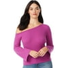 Sofia Jeans by Sofia Vergara Women's One-Shoulder Pullover Sweater