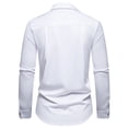 thumbnail image 5 of LIUJUNSHOP 2024 Men's Casual Fashion Long Sleeved Shirt Comfortable Business Wear Stylish Button Down Tops White XL, 5 of 7