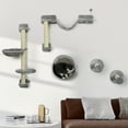 thumbnail image 2 of PawHut 5PCs Cat Wall Shelves Set for Indoor Cats, Light Grey, 2 of 10