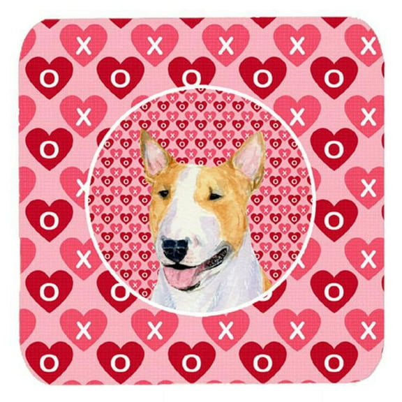 Bull Terrier Foam Coasters, Set Of 4